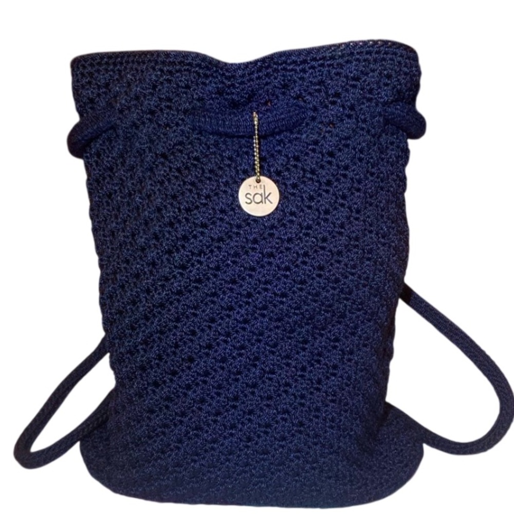 The Sak Deep Blue Crochet Backpack